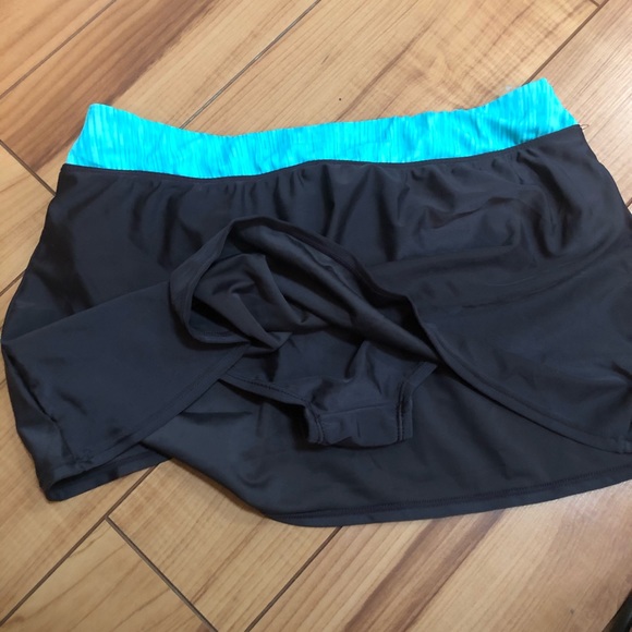 NEW GERRY Belize Turquoise Gray Swim Skirt Sz Sm - Picture 6 of 7